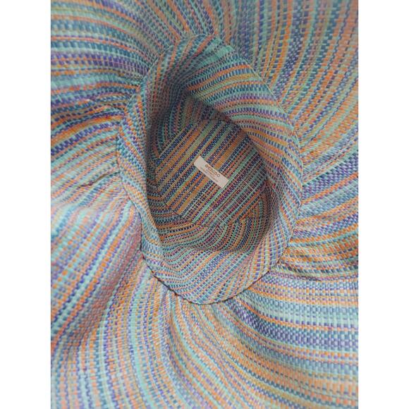 Shebobo Multicolor Woven Floppy Sun Hat Wide Brim Boho Beach Resort Hat main image 5